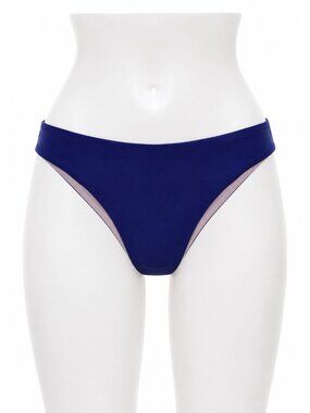Splendid Womens Bikini Bottom Navy Blue Micro Nylon/Spandex Size Small